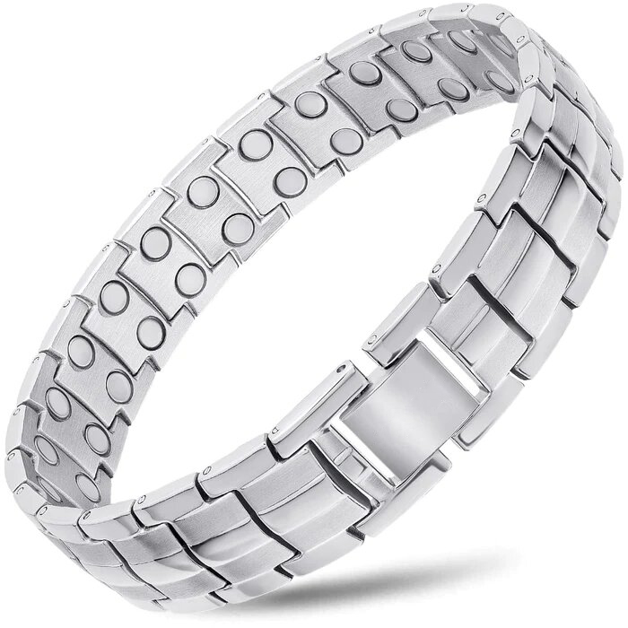 Magnetic Therapy Bracelet Silver